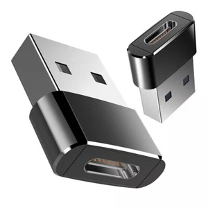 Samsung Apple Universal Black Type C Female to USB Type A Male Port Converter - Picture 1 of 2