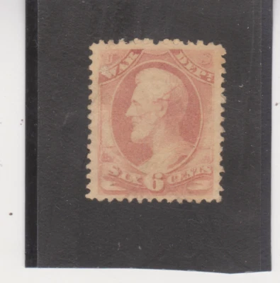 US Scott # O86 1879 6¢ War Department Official Mint No gum Cat $275. - Image 1 of 2