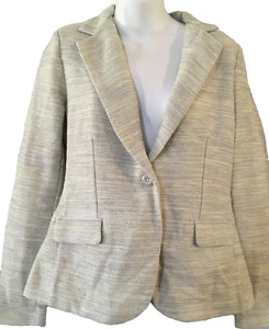 Cabi 713 Größe 6 Zitronenschale/grau 1 Knopf Stretch Tweed Blazer neu mit Etikett $ 138 - Bild 1 von 10