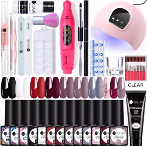 UR SUGAR Gel Nail Polish Kit with Lamp UV Gel Base Top Nail Extension Kit - Picture 1 of 23