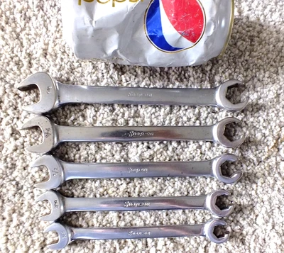 JUEGO DE LLAVES DE EXTREMO ABIERTO LÍNEA TUERCA ACAMPANADA A PRESIÓN 3/8 7/16 1/2 9/16 5/8 RXS SERIE EE. UU. - Imagen 1 de 3