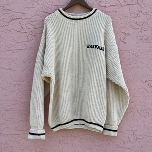 Vintage Whalerknits Chucky Fisherman Sweater Varsity Harvard University Adult - Picture 1 of 7