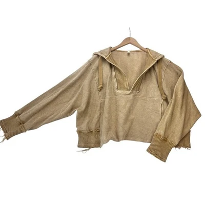 Sudadera con Capucha FP Movement by Free People Distressed Timko Talla S Foto 1 de 4