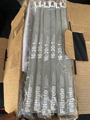 Opened 6-Pack 3M Filtrete 16x20x1 AC Furnace Air Filter - New In Box. #CB33 - Image 1 of 4