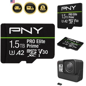Carte MicroSDXC 1.5To U3 V30 A2 Carte Mémoire Flash Micro SD pour Smartphones Drones - Photo 1 sur 10