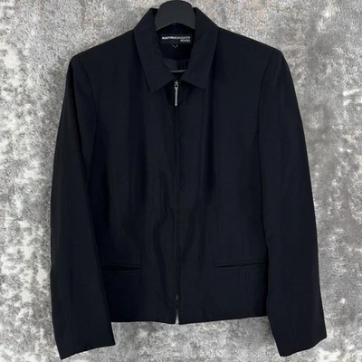 Norton McNaughton Petites Size 12p Full Zip Jacket Black Long Sleeve Collared - Image 1 of 4