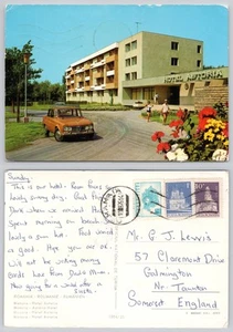 c33601 Hotel Astoria Mamaia Romania postcard 1987 stamp - Picture 1 of 3