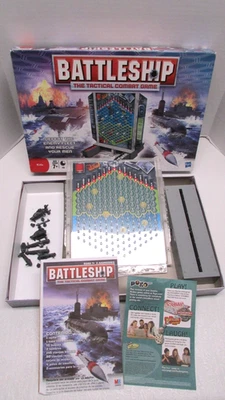 Battleship Tactical Combat Game 2009 Hasbro Double Sided Battle Grid Complete - Image 1 of 4