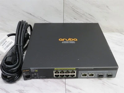 HP Aruba 2530-8 PoE+ JL070A Internal PS 8 Port Fast Ethernet Switch JL070A - Image 1 of 4