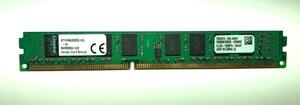 Kingston DDR3 1333 PC3-10600U 1Rx8 CL9 1,5V Desktop Memory DIMM KTH9600BS/4G 4GB - Foto 1 di 3