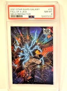 2021 Topps Chrome Star Wars Galaxy Fall of a Jedi Mace Windu MOJO /50 PSA 8 - Picture 1 of 2