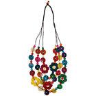 Collier volumineux de fournitures de fête colorées perles superposées
