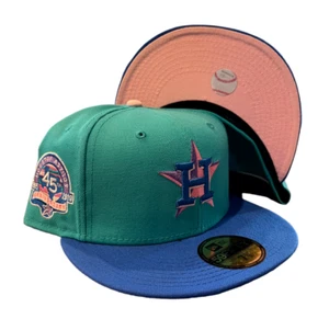 New Era Houston Astros 59FIFTY Fitted Hat Exclusive 45th Year Side Patch 7 5/8 - Picture 1 of 6