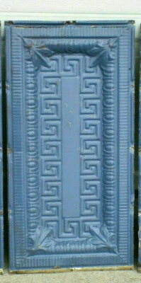 VENDA Antigo Art Deco Teto Telha de Estanho Chave Grega Traste Ovo Dardo Chique Fleur De Li - Imagem 1 de 4