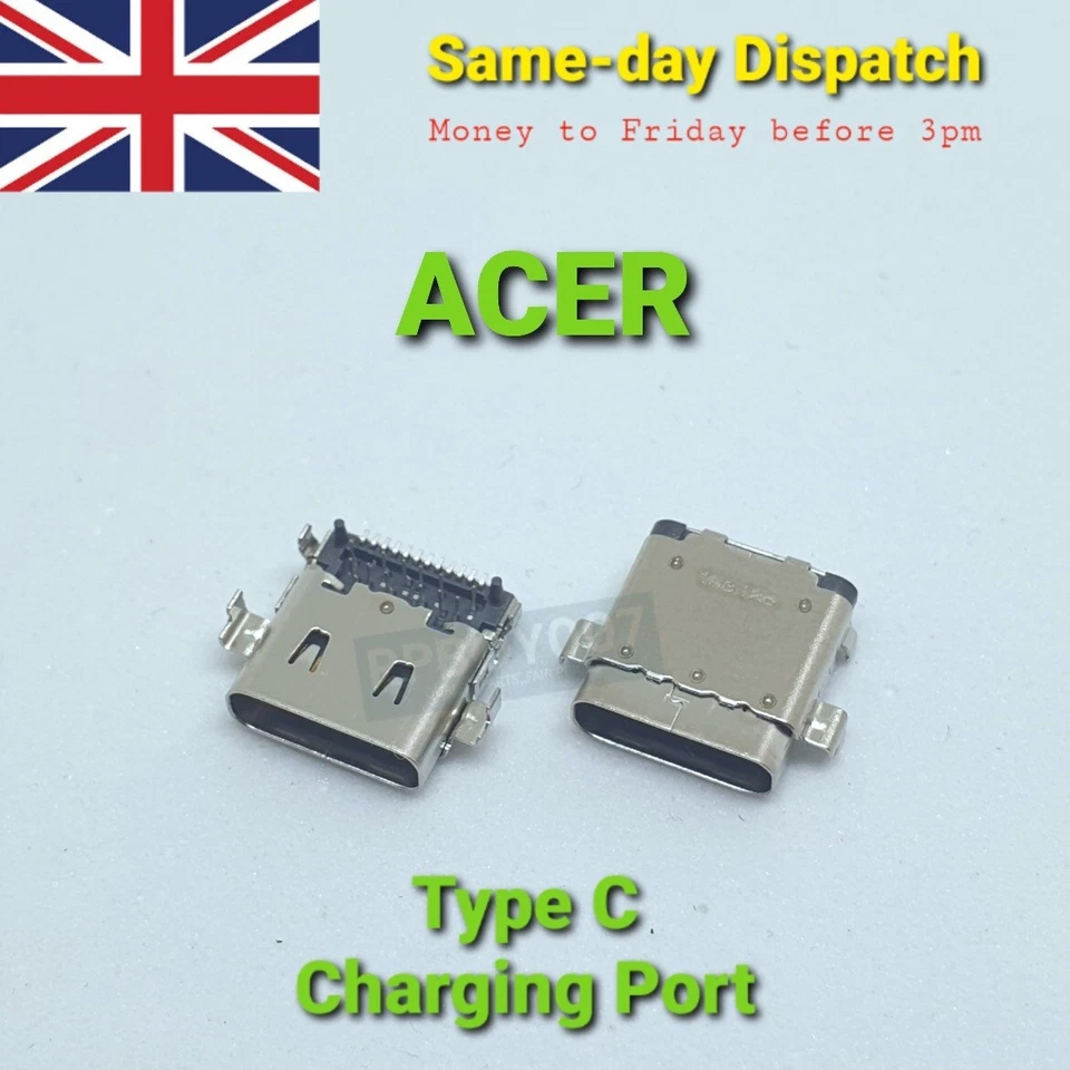 Acer Chromebook CB514-1H N18Q3 USB Tipo C Puerto de Carga Conector Toma de CC Foto 1 de 1