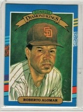 1991 Donruss Diamond Kings Baseball Card # 12 Roberto Alomar -  Padres