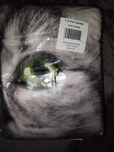 Sherpa Decke mit Katzemotiv  130 X 160 - Bild 1 von 9