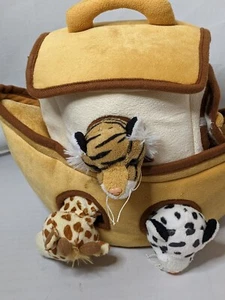 Noahs Arche Plüschboot Tiere Zebra Leopard Elefant Tiger Giraffe Löwe Unipak - Bild 1 von 11