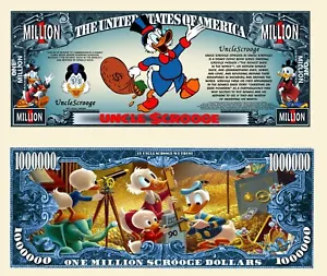 Scrooge! Banconota 1 Million Dollaro US! Collezione Disegno Mickey Walt Disney - Foto 1 di 1