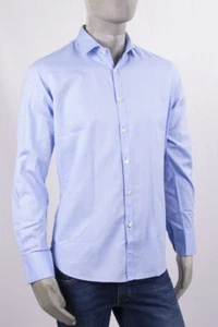 CAMICIA MARKUP COTONE OXFORD SLIM FIT CELESTE COLLETTO CON STECCHE - Foto 1 di 7
