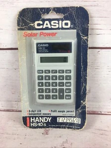 Vintage Casio Solar Power Handy HS-10-s Electronic Calculator - Picture 1 of 12