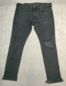 Y2K Grunge Abercrombie & Fitch Skater Herren Jeans schwarz The A&F Skinny 36x32 - Bild 1 von 11