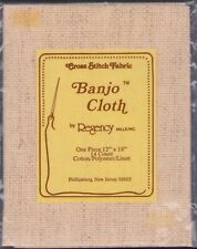 Cross stitch Embroidery Fabric 14 ct Banjo Cloth Natural 12x18" Vintage