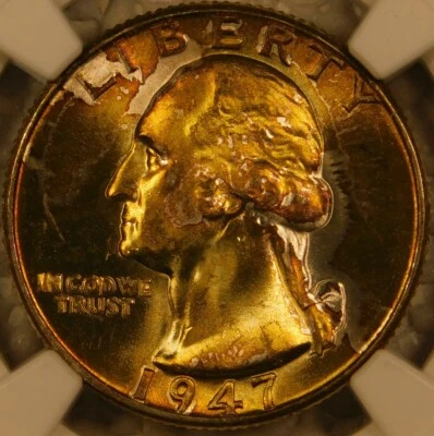 1947 D 25C Washington Quarter Certified NGC MS67+ Superb GEM CAC Sharp Silver - Image 1 of 4