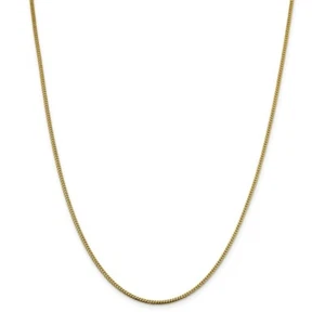 14k Yellow Gold 1.4mm Franco Chain Bracelet or Necklace FRA045 - Picture 1 of 5