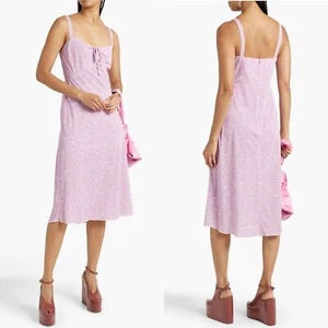 NUEVO SIN ETIQUETAS ANNA SUI Vestido Jersey Satinado Estampado Talla 0 - Imagen 1 de 10
