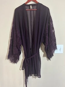 Cacique Women’s Nightgown Robe Lingerie Purple Sz 18 - Picture 1 of 3