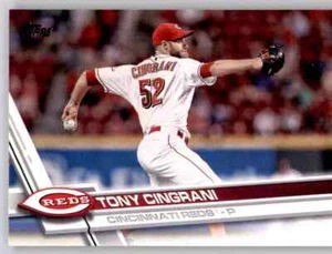 2017 Topps Series 2 Tony Cingrani Base Card MLB PWE Set Break Reds #698 - Picture 1 of 2