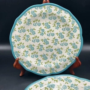 The Pioneer Woman Salad Plate Fall Flower/Teal 8.5” NWT Stoneware 3 Left! - Picture 1 of 5