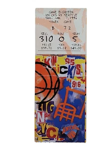 Vintage NBA NY Knicks Ticket Stub 1996 vs Seattle Supersonics - Rarität - selten - Bild 1 von 14