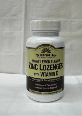 Цинковые леденцы с витамином С мед лимонные пастилки от Windmill Health - Изображение 1 из 3