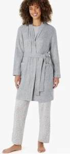 XXL Eddie Bauer Women’s Pajama Set– 3 Piece Sleepwear Set Bathrobe, T-Shirt Pant - Picture 1 of 6