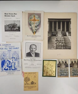 1943 Mount Vernon Methodist Church Easter Program Choir Postcards Real Photo - Picture 1 of 18