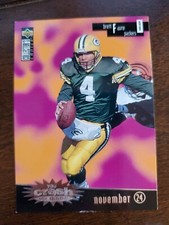 1996 Collectors Choice Brett Favre CRASH GAME SILVER NOV 24 card #CG 6 .