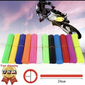 72 Motorcycle Dirt Bike Spoke Skins Covers Wraps Wheel Rim Guard Protector Bike - Bild 1 von 11