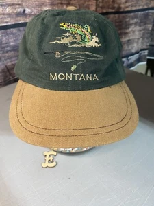 Unisex Montana Cap Impressions Green/Beige Adjustable NWT - Picture 1 of 4