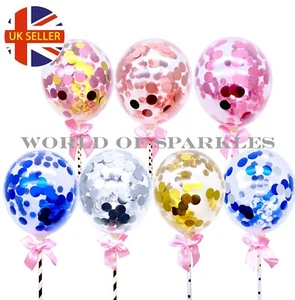 1 Stck. Konfetti Party Zubehör Ballons Kuchen Topper Hochzeit Baby Dusche Dekoration - Bild 1 von 12