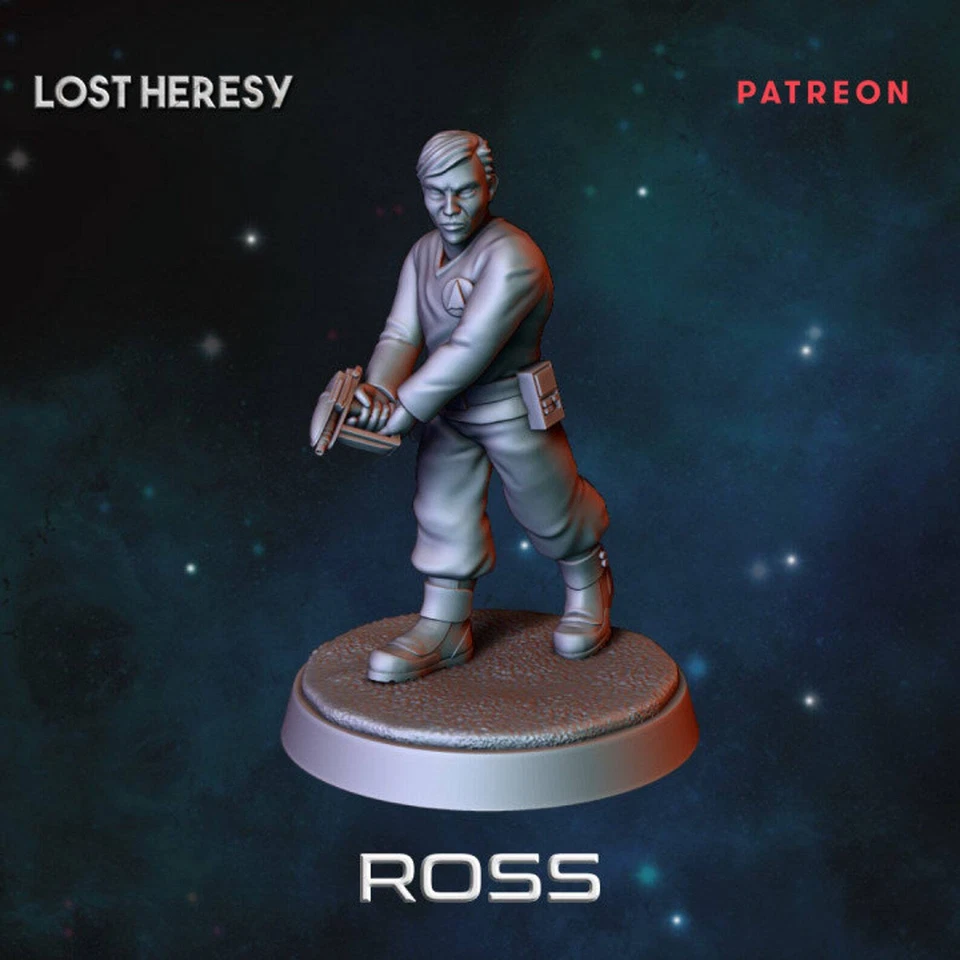 Crewman Ross - Resin Miniature | Sci Fi | Legion | Trek | Lost Heresy - Image 1 of 1