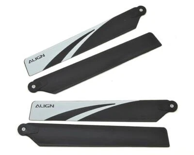 Align 150 120mm Main Blade Set (Black/White Tips) [AGNHD123AB] - Image 1 of 2