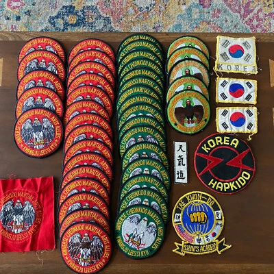 Tae Kwon Do Martial Arts Embroidered Patches Lot of (48) Mixed Lot - Image 1 of 4
