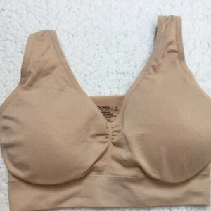 Jockey Pullover Beige Sports Bra with removable pads S - Picture 1 of 5