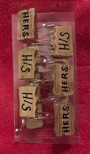 HIS and HERS Set Of 12 Shower Curtain Hooks NEW! - Picture 1 of 5