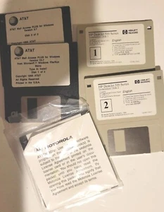 5x 3,5" Disketten Disketten HP ATT MOTOROLA MSFT Apple AOL  - Bild 1 von 6