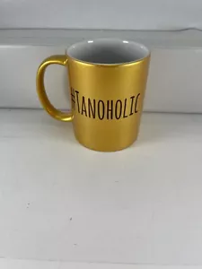 Matty + Lux Gold Tone #tanoholic Mug 3.5" - Picture 1 of 2