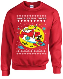 Santa Claus Funny Ugly Christmas Sweater Mens Gifts Holiday Spirit - Picture 1 of 1