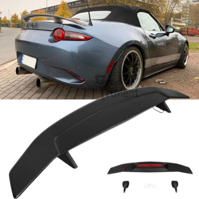 Rear Trunk Spoiler Racing Wing w/ LED Light Matte For Mazda MX-5 Miata 2016-2023 - Image 1 of 4